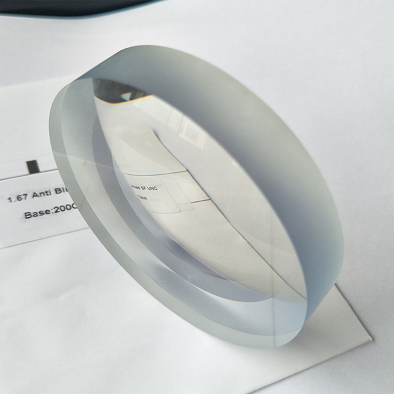 1.67 عدسة رؤية واحدة ذات كتلة زرقاء شبه نهائية