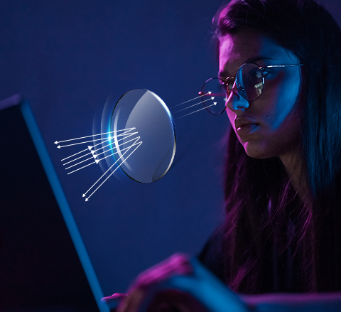 العدسات ذات الكتلة الزرقاء